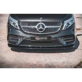 Накладка сплиттер на передний бампер на Mercedes V W447 AMG-Line рестайл